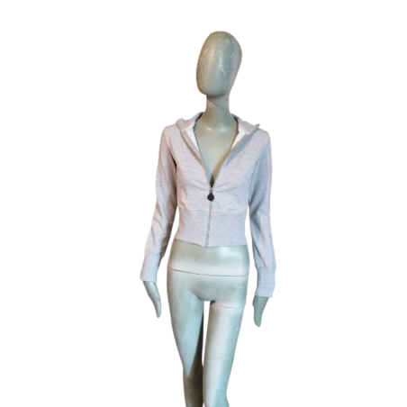 Bikkembergs Sudadera con capucha gris dorada de oro gris y2k