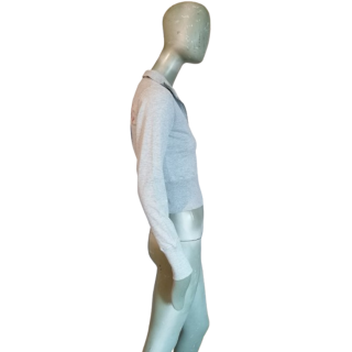 Bikkembergs Ground Grood Golden Grey Hoodie Y2K Zip