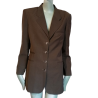 Cioccolato sovradimensionato marrone Blazer vintage 90s