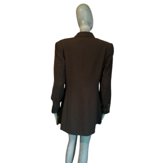 Cioccolato sovradimensionato marrone Blazer vintage 90s