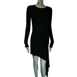 Asymmetrisches Kleid Simultaneous schwarz y2k