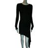 Asymmetrical dress Simultaneous black y2k