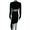 Robe asymétrique Simultaneous noire Y2K
