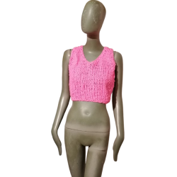 Archivo superior Simultaneous Rose desnuda espalda con crochet y2k