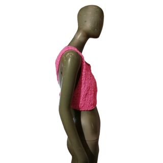 Archivo superior Simultaneous Rose desnuda espalda con crochet y2k