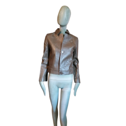 Chaqueta de cuero vintage italiana Gian Carlo Rossi