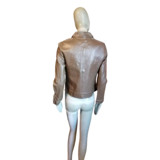 Giacca in pelle vintage italiana Gian Carlo Rossi