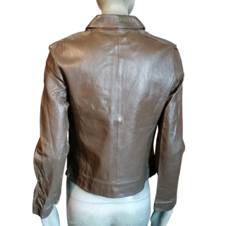 Giacca in pelle vintage italiana Gian Carlo Rossi
