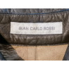Jaqueta de couro vintage italiano Gian Carlo Rossi
