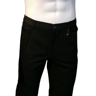 Pantalon vintage Simultaneous noir bas zippés chanvre