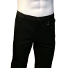 Pantalon vintage Simultaneous noir bas zippés chanvre