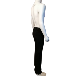 Vintage broek Simultaneous Zwart low ritsende hennep