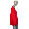 Camisola de jóia vermelha vintage oversize 80s