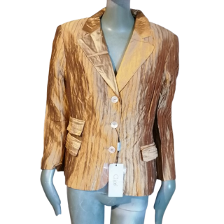 Vintage Clips Italy Blazer 100% Soie Deadstock Y2K
