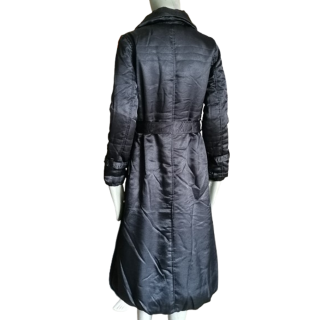 Chaqueta larga Y2K Black Belled