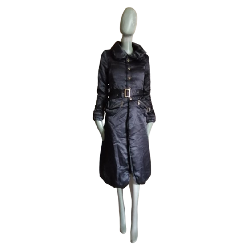 Casaco longo jaqueta y2k black belt