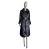Lange Jacke Jacke Y2k Black Gürtel