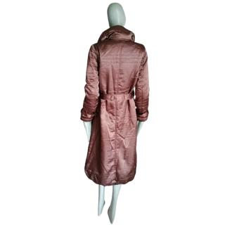 Long satin jacket Y2K pink coppery