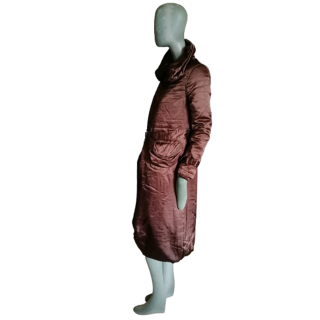 Long jacket jacket y2k pink copper with belt