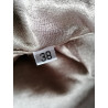 Abrigo de invierno satinado largo Y2K Khaki