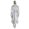 Hermosa chaqueta de poliéster largo y2k blanco