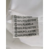 Schöne weiße y2k lange Polyesterjacke