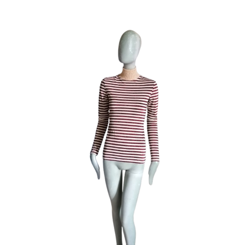 Parte superior Oppio Jeans Y2K hecho en Italia Lurex Burdeos