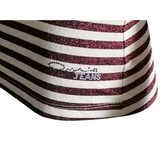 Superiore Oppio Jeans Y2K Made in Italy Lurex Bordeaux