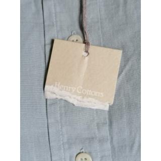 Camicia di cotone di Henry Blue Glacier 100% cotone