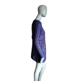 Cardigan Y2K azul ganchillo índigo - nuevo muerto de muerto