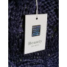 Cardigan Y2K Blue Crochet Indigo - Nieuwe deadstock