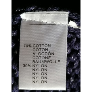 Cardigan Y2K Blue Crochet Indigo - Novo Deadstock