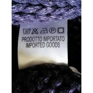 Cardigan Y2K Blue Crochet Indigo - Novo Deadstock