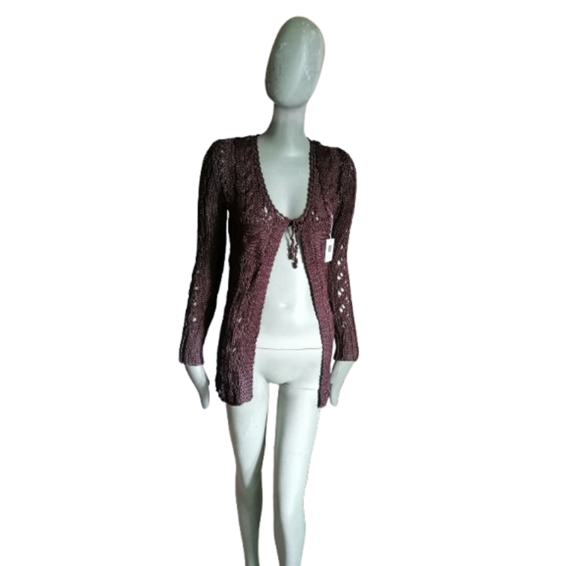 Vest schoonheid vrouw haak bruin-Dark - Nieuwe deadstock