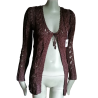 Gilet Beauty Woman crochet marron-foncé – neuf deadstock