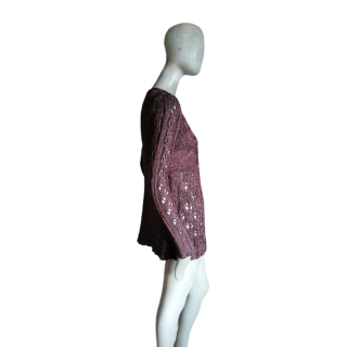 Vest schoonheid vrouw haak bruin-Dark - Nieuwe deadstock