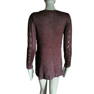 Vest schoonheid vrouw haak bruin-Dark - Nieuwe deadstock