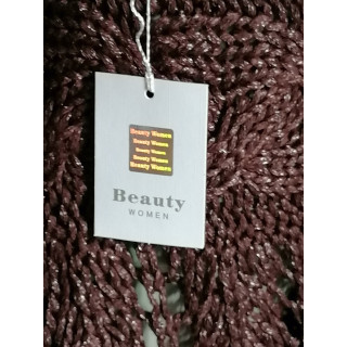 Vest schoonheid vrouw haak bruin-Dark - Nieuwe deadstock