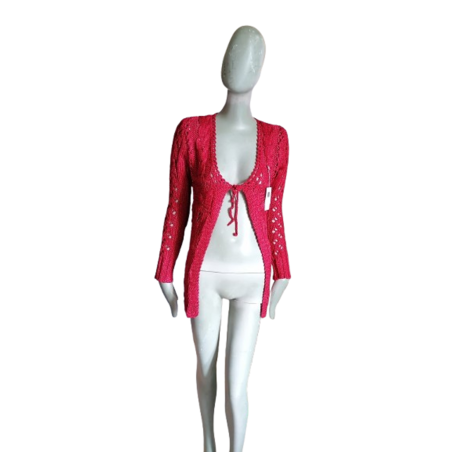 Cardigan beleza mulher vermelha - novo Deadstock