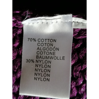 Cardigan Y2K violet irisé maille bohème