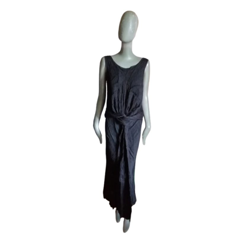 Archivio Malloni - Abito drappeggiato Nudo Lin & Cotton Made in Italy