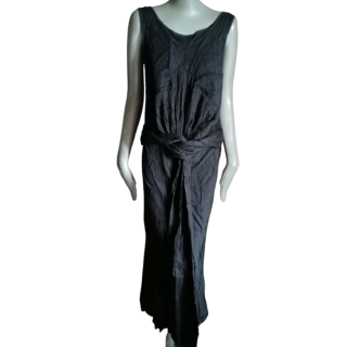 Archivio Malloni - Abito drappeggiato Nudo Lin & Cotton Made in Italy