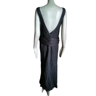 Archivio Malloni - Abito drappeggiato Nudo Lin & Cotton Made in Italy