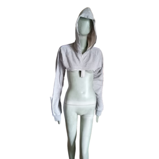 Curto Hoodie Zipped Block60 Arquivo Y2K, Vintage New USA