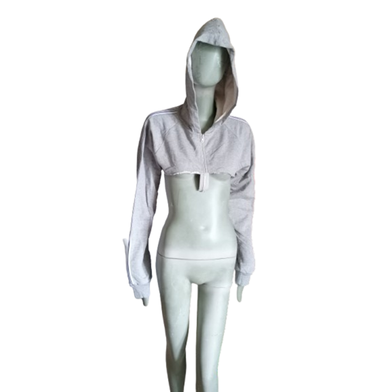 Curto Hoodie Zipped Block60 Arquivo Y2K, Vintage New USA