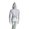 Curto Hoodie Zipped Block60 Arquivo Y2K, Vintage New USA
