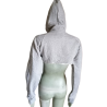 Curto Hoodie Zipped Block60 Arquivo Y2K, Vintage New USA