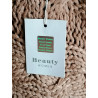 Bruin Cardigan Lange Mesh Oatede Beauty Woman
