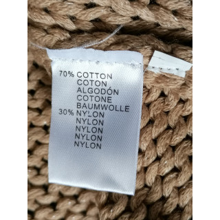 Brown Cardigan Long Long Mesh Oatenede Beauty Woman