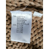 Braune Strickjacke lange lange Mesh Oatenede Schönheitsfrau